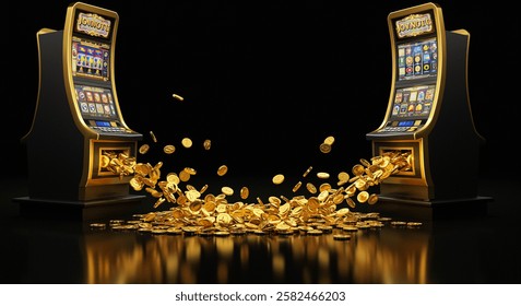 金色老虎机，展示经典777符号